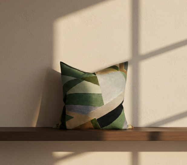 Roulade Pillow Cover in Juniper