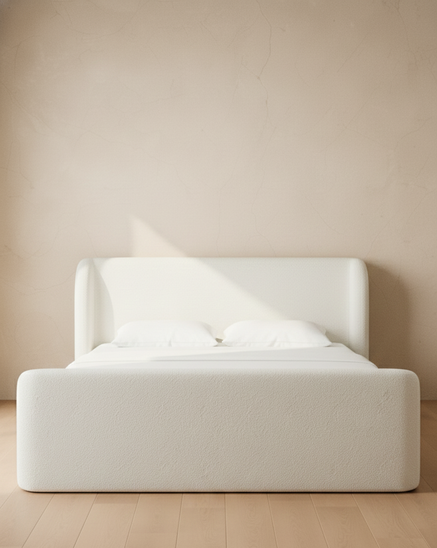 Sophia King Storage Bed Cream