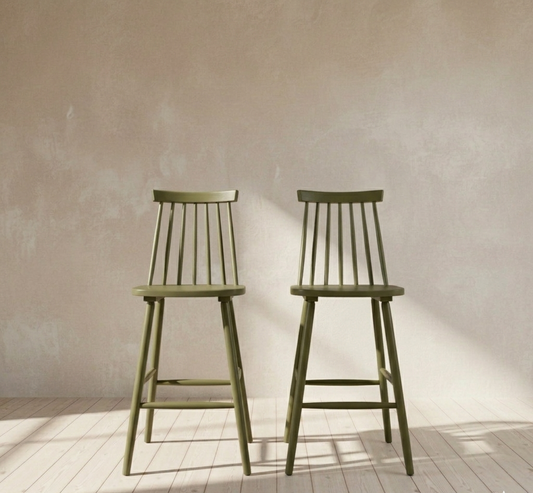 Beaufort Bar Stool Set of 2- Dusty Green