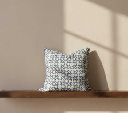 Orcha Pillow Cover in Indigo Blue, Peter Dunham Textiles