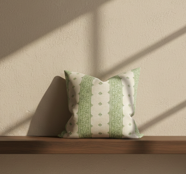 Peter Dunham Fez Pillow Cover in Green
