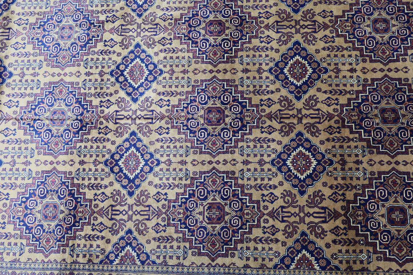 Hand-Knotted Afghani Zerkhaki Wool Rug – 6’7″  x  10’2″