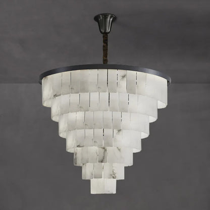 Luxurious Cascading Snow Plaster Chandelier
