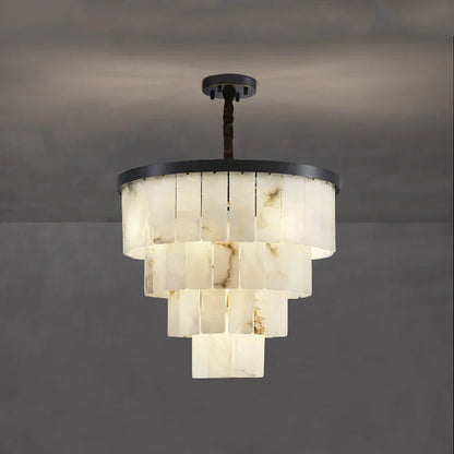 Luxurious Cascading Snow Plaster Chandelier