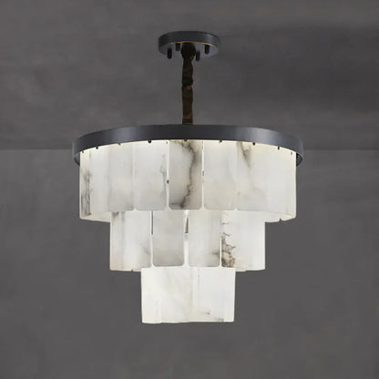 Luxurious Cascading Snow Plaster Chandelier