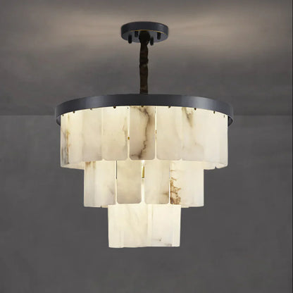Luxurious Cascading Snow Plaster Chandelier
