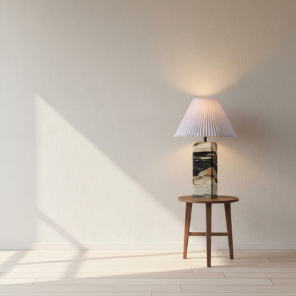 Mackenzie Square Marble Table Lamp
