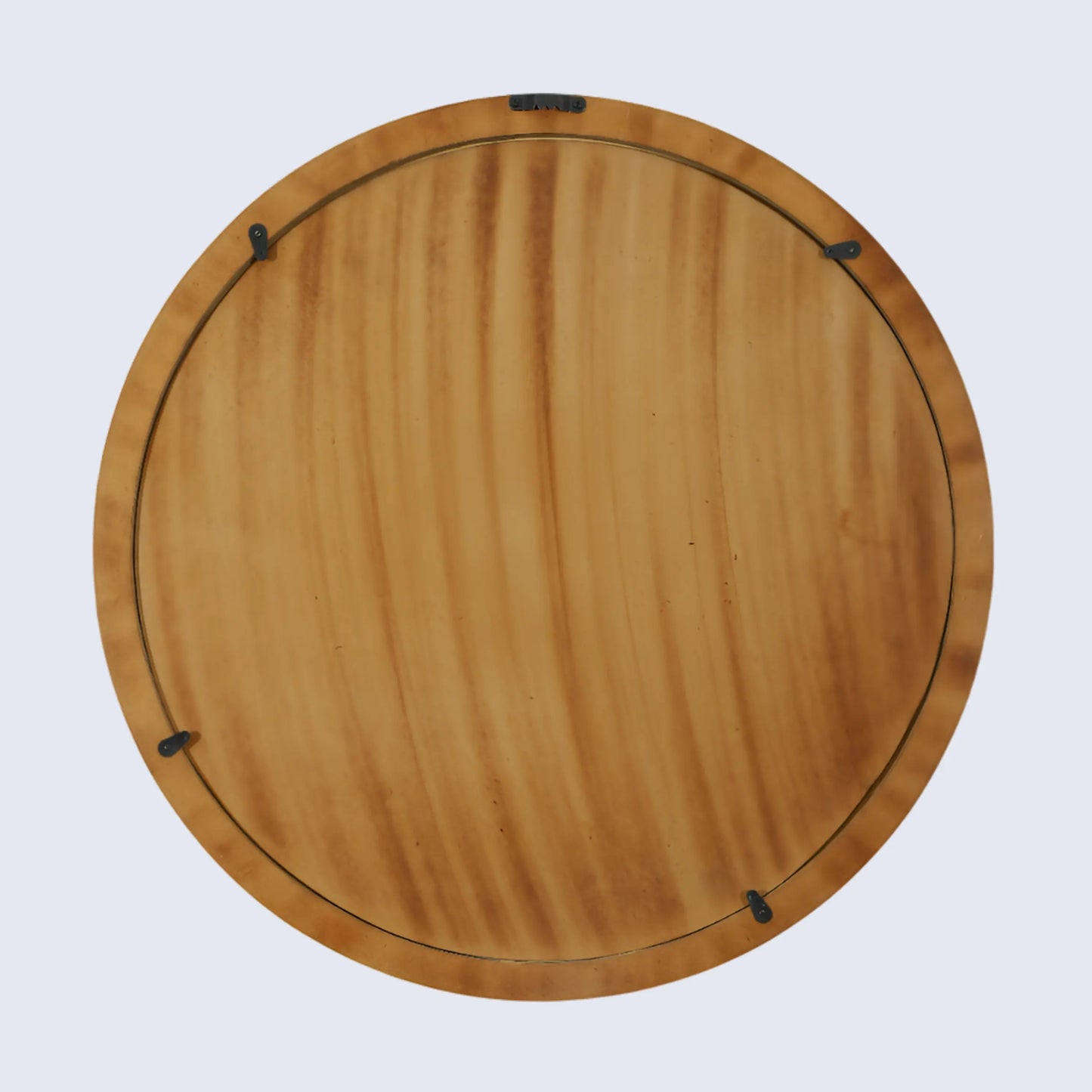 Make To Order Round Chevron Bone Inlay Wall Hanging Mirror Frame – 24" Dia