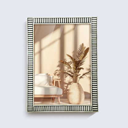Make To Order Handmade Bone & Resin Inlay Wall Hanging Mirror Frame – 40x30