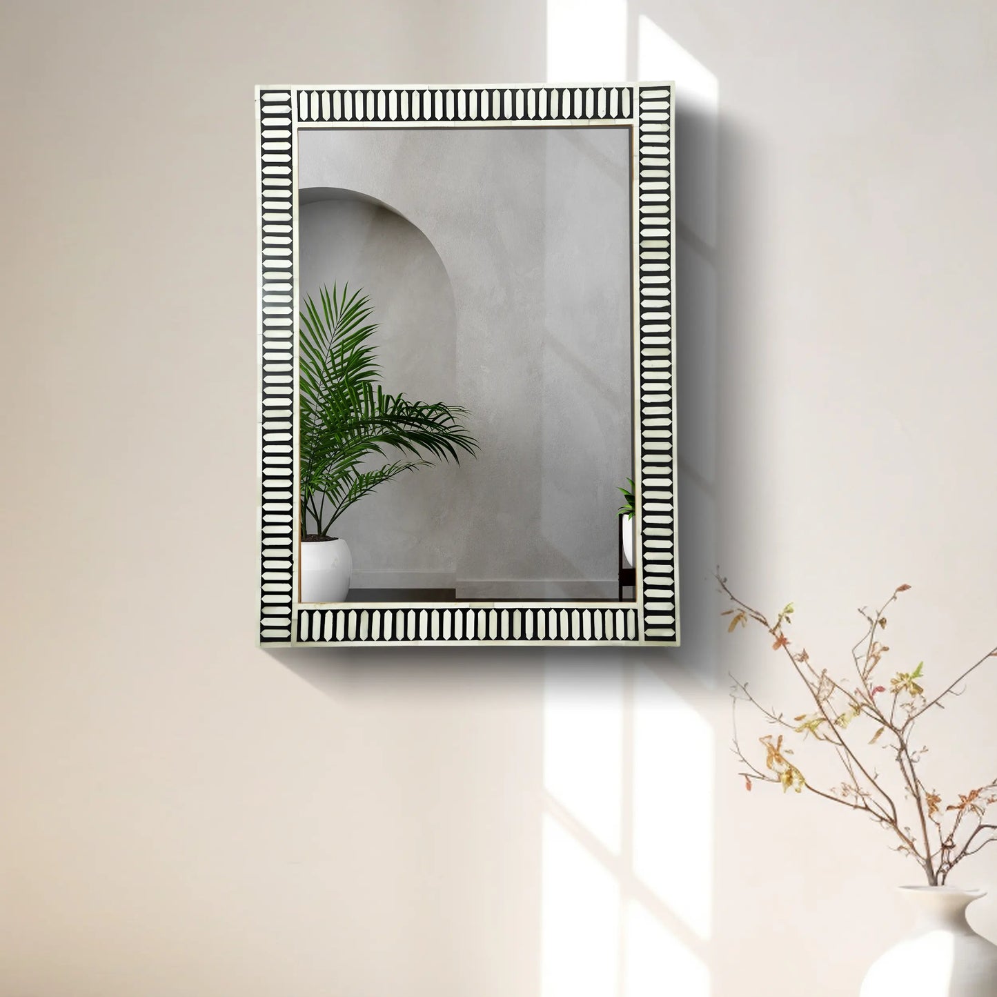 Make To Order Handmade Bone & Resin Inlay Wall Hanging Mirror Frame – 40x30