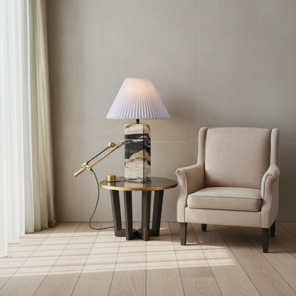 Mackenzie Square Marble Table Lamp
