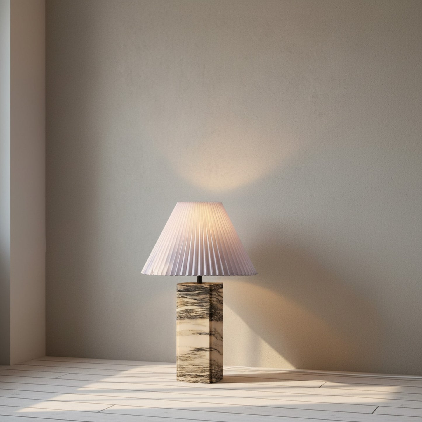Mackenzie Square Marble Table Lamp