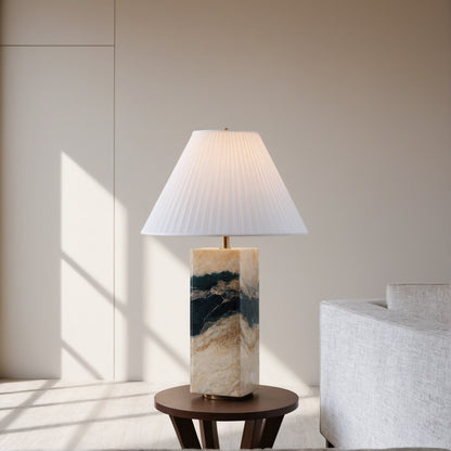 Mackenzie Square Marble Table Lamp
