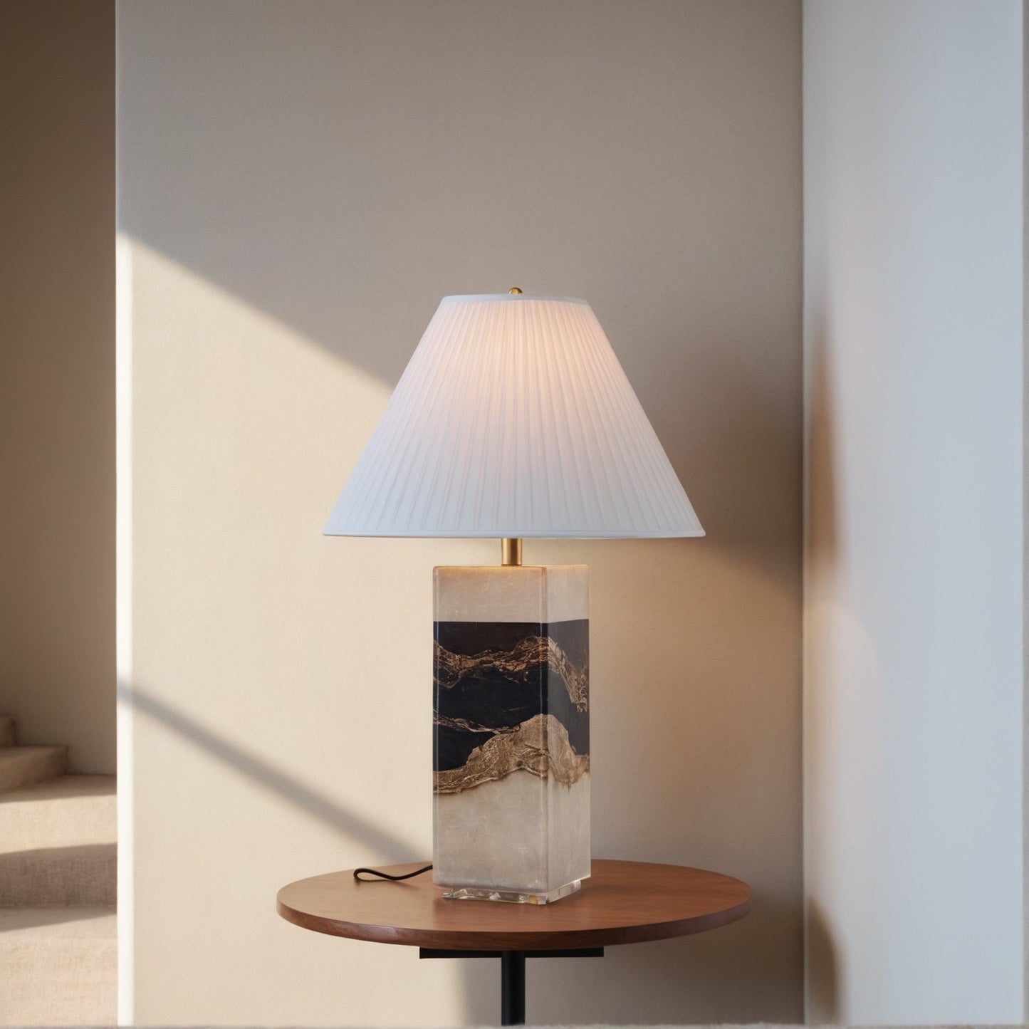 Mackenzie Square Marble Table Lamp