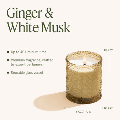Maelyn - Ginger & White Musk 6oz Candle
