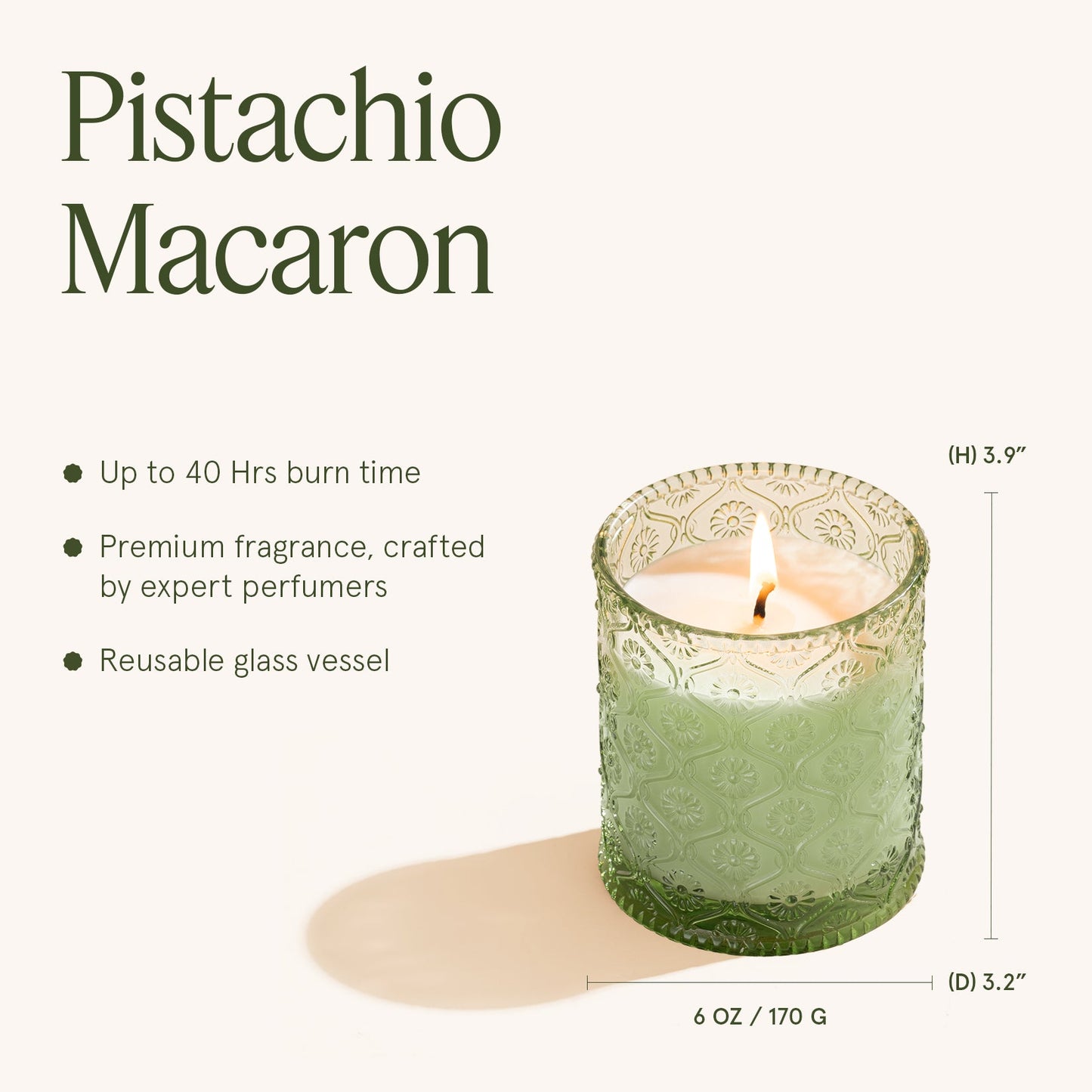 Maelyn - Pistachio Macaron 6oz Candle