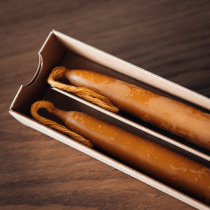 Melissa Taper Beeswax Candles - Set of 2