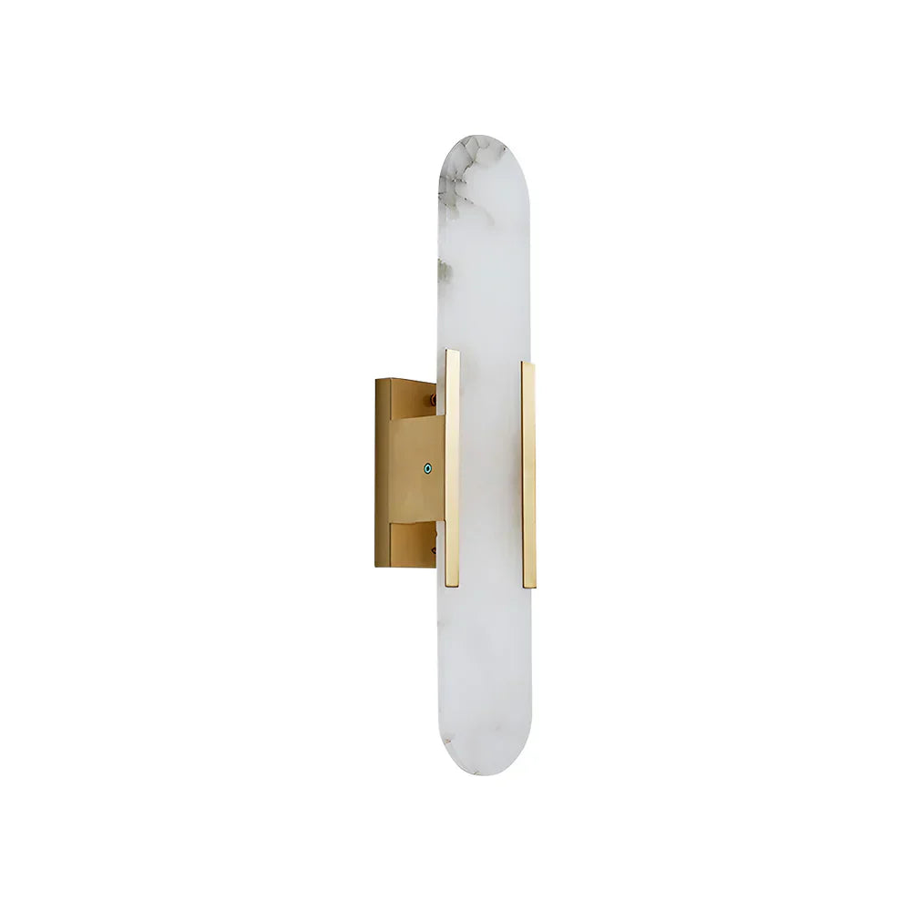 Oval Alabaster Melange Elongated Wall Lamp