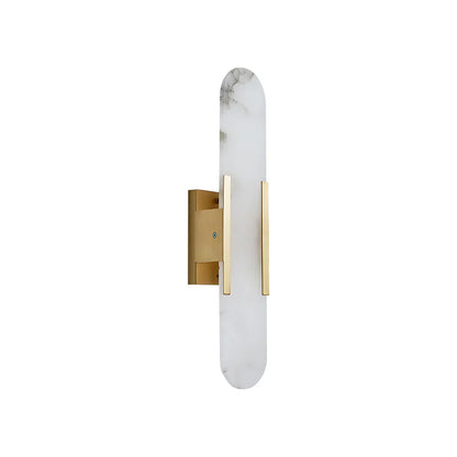 Oval Alabaster Melange Elongated Wall Lamp