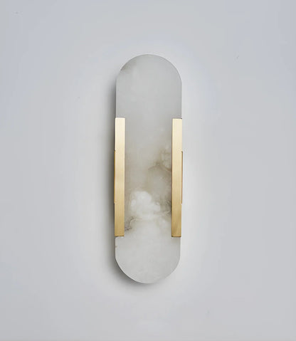 Oval Alabaster Melange Elongated Wall Lamp
