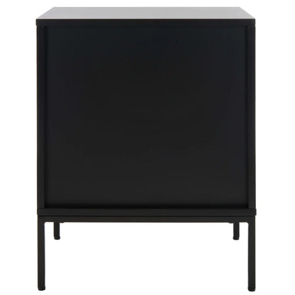Zadie 2 Drawer Rattan Nightstand - Black