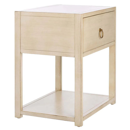 Yudi 1 Drawer 1 Shelf Nightstand-Antique White