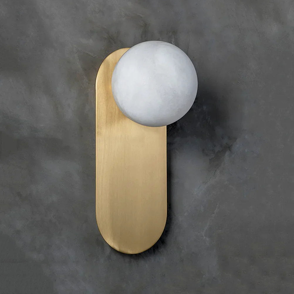 Oval Adrion Alabaster Spherical Wall Light