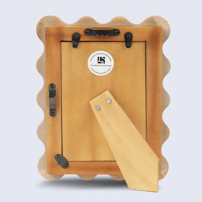 Wave Scallop Picture Frame Brown & White - 4x6 & 5x7