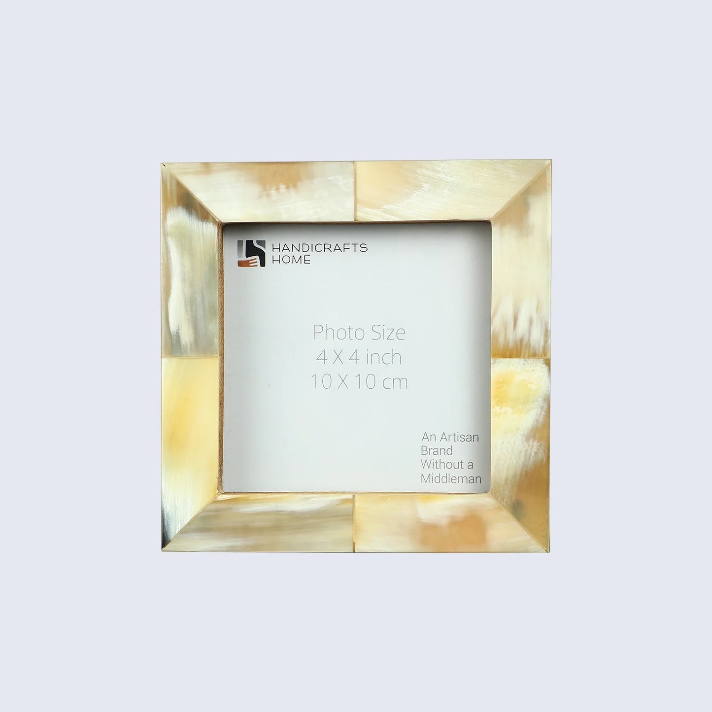Picture Frames Essence Pattern Horn Inlay Collection in 4 Sizes, White