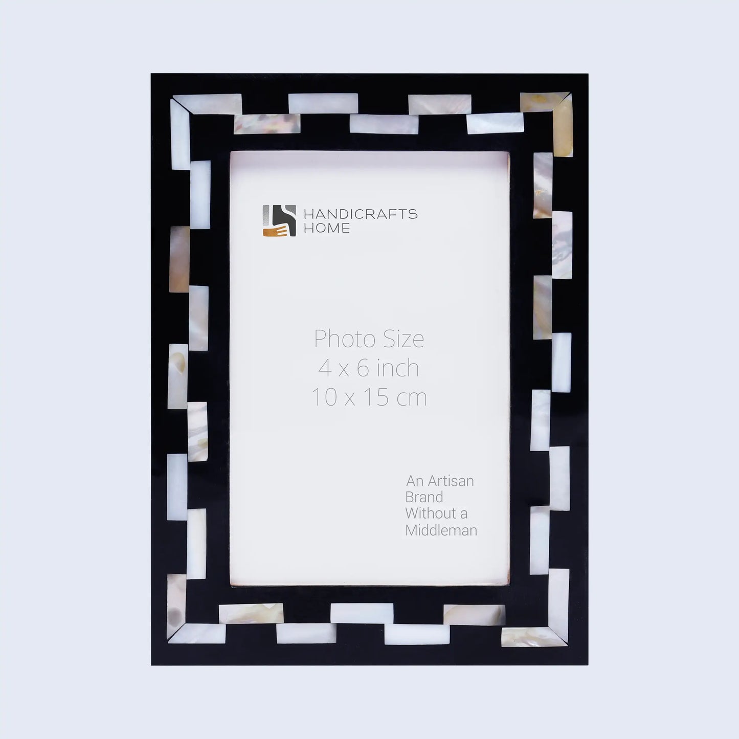 Picture Frames Pearlescent Tiptoe Pattern Mother of Pearl & Resin Collection in 3 Sizes