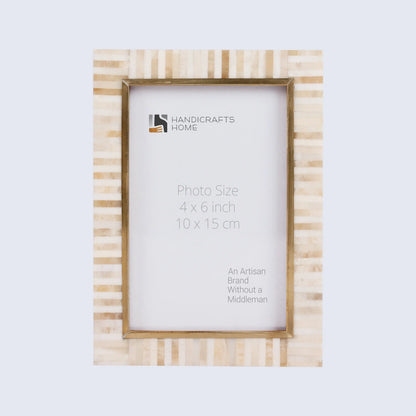 Picture Frames Halo Keys Pattern Bone Inlay White in 3 Sizes