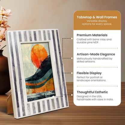 Picture Frames Kayala Saje Bone Inlay Collection in 3 Sizes