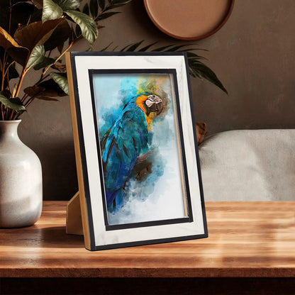 Resin Inlay Frame - Black & White in 4x6 & 5x7