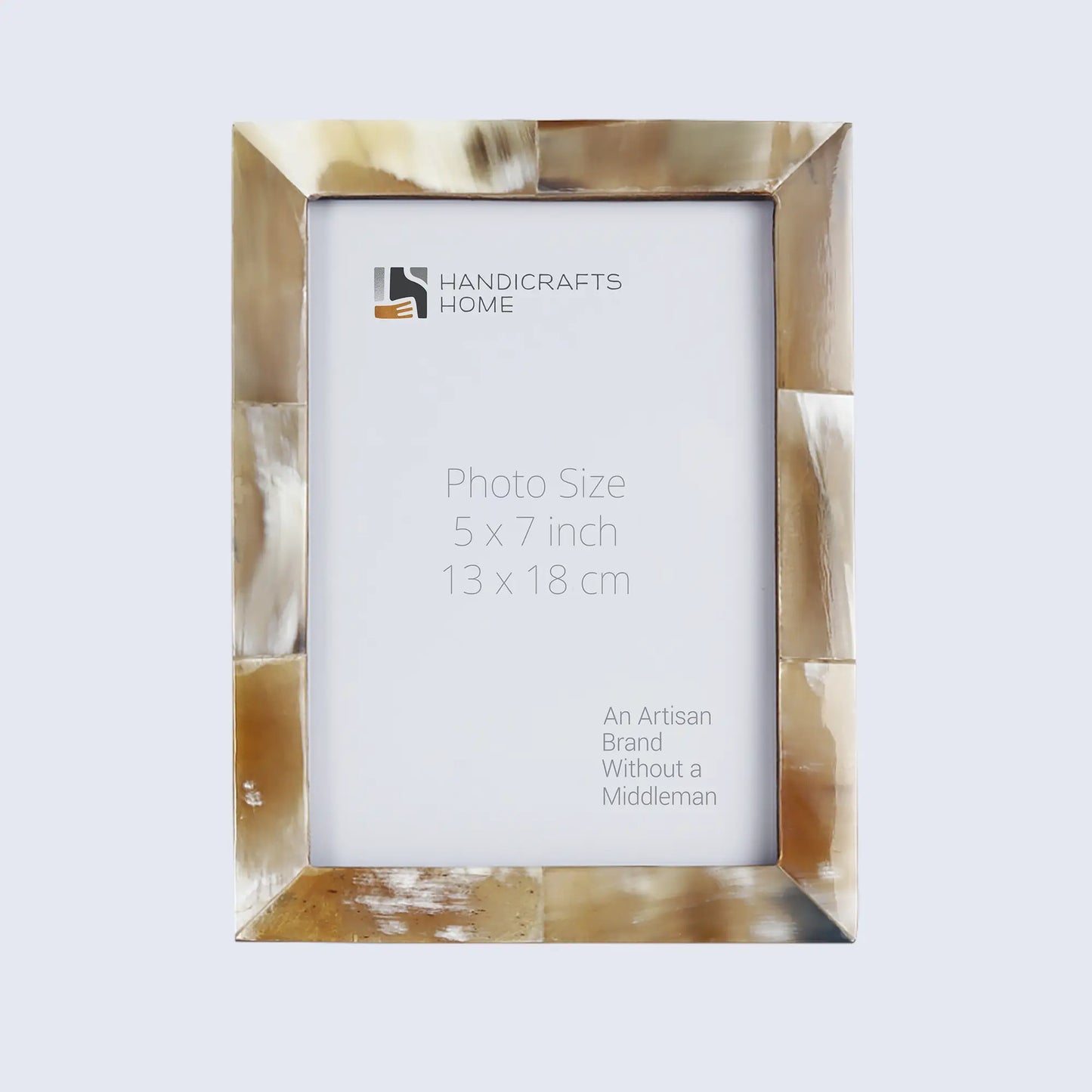 Picture Frames Essence Pattern Horn Inlay Collection in 4 Sizes, White