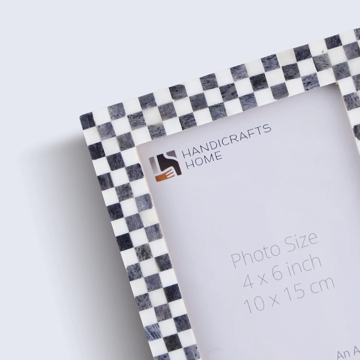Picture Frames Checkered Pattern Bone Inlay Collection in 27 Sizes