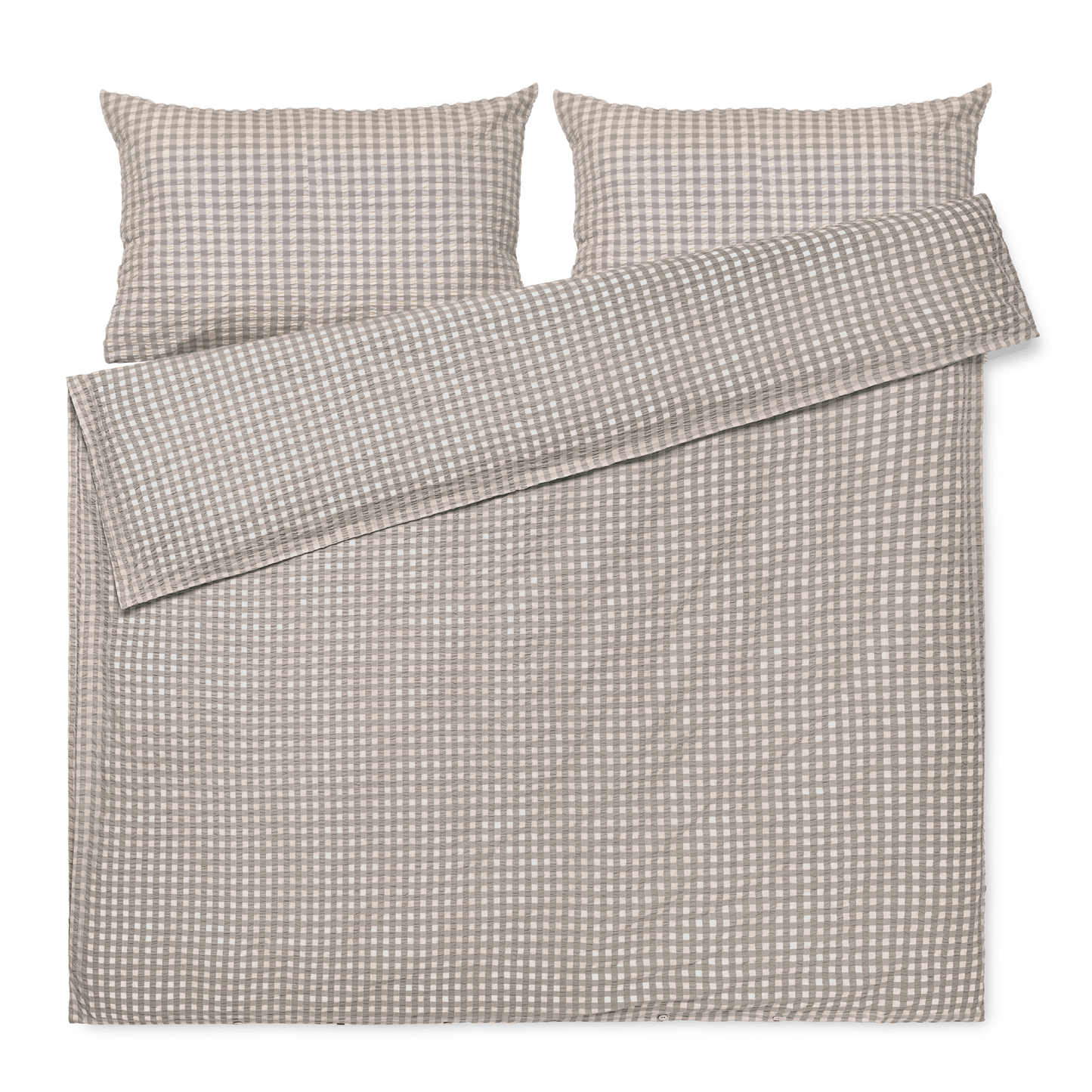 JUNA Bæk&Bølge Duvet Cover Set, King, Grey/Birch