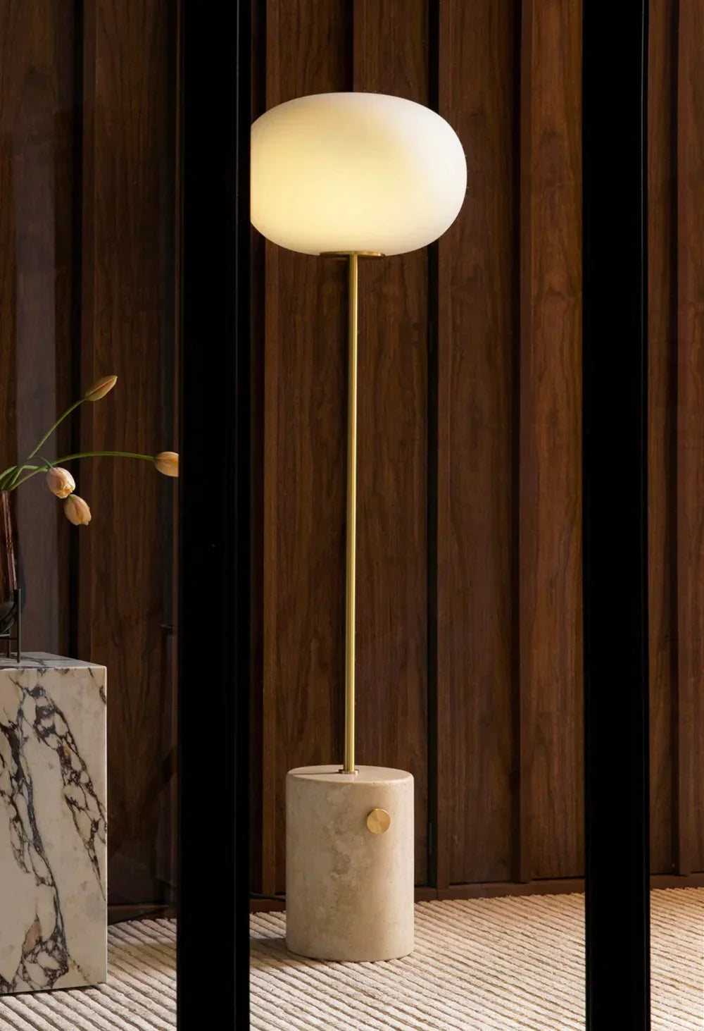 Pillar Lumina Glass Orb Floor Lamp