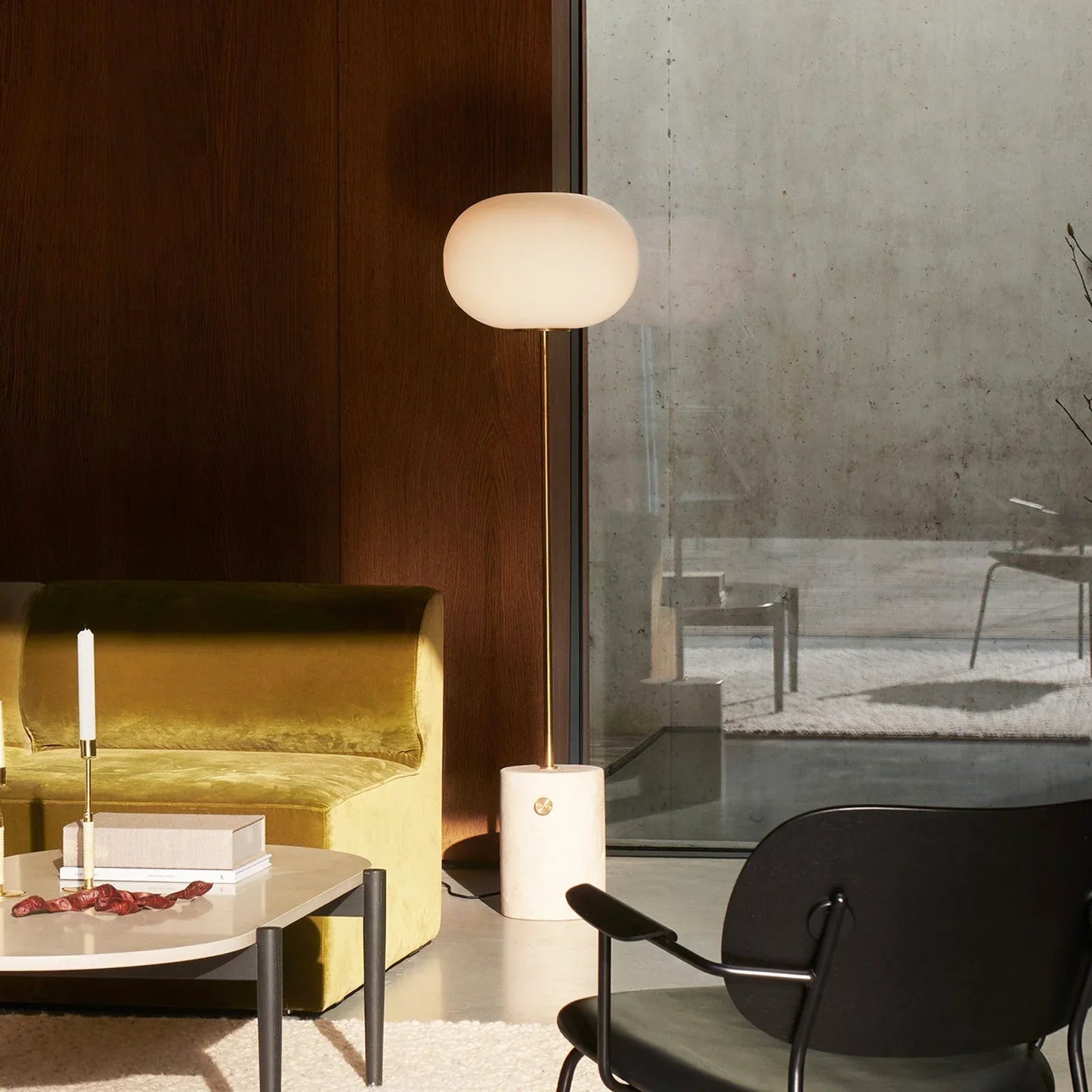 Pillar Lumina Glass Orb Floor Lamp