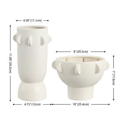Amias Ceramic Tab Vase Set 2