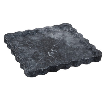 Ava Scalloped Marble Tray