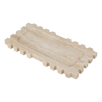 Lulu Travertine Rectangle Tray