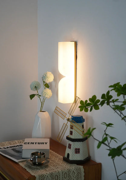 Rectangular Alabaster Essence Wall Sconce