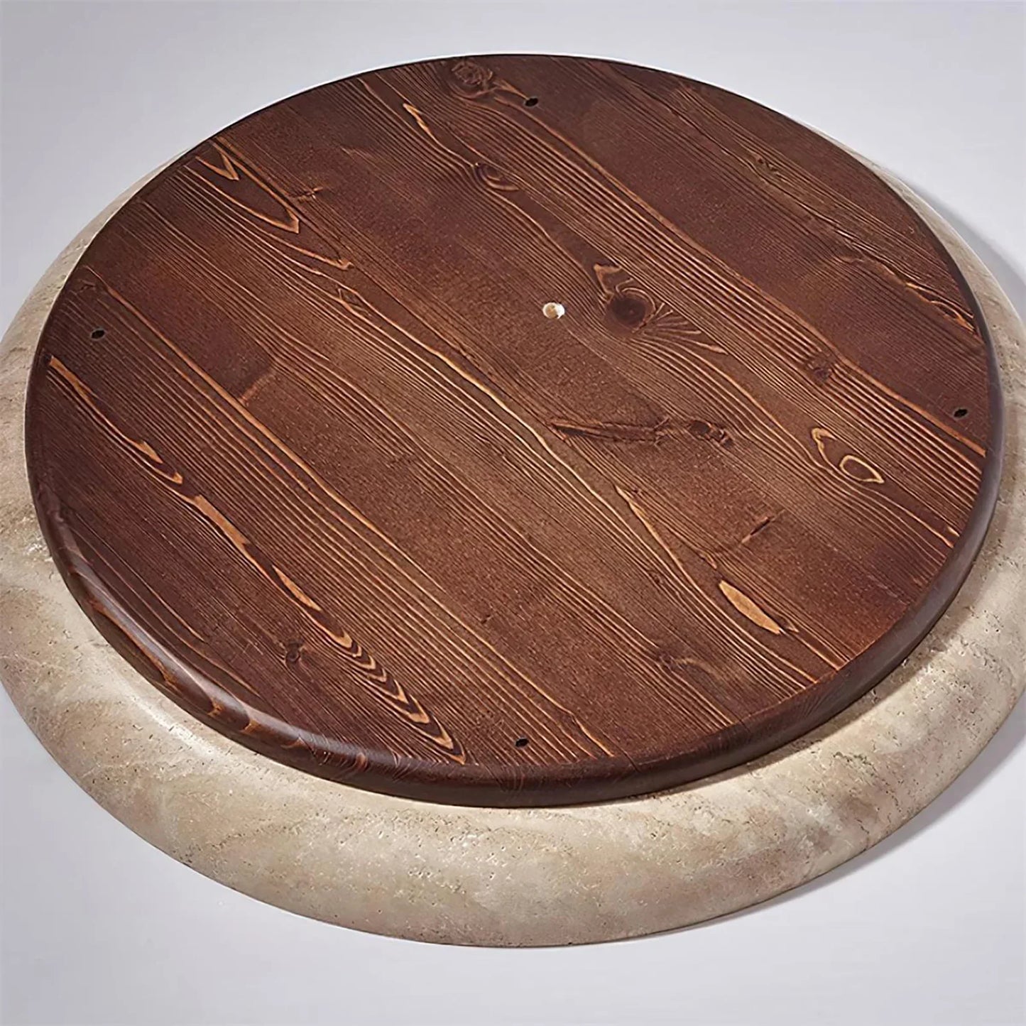 Round Kuzco Travertine Ceiling Light