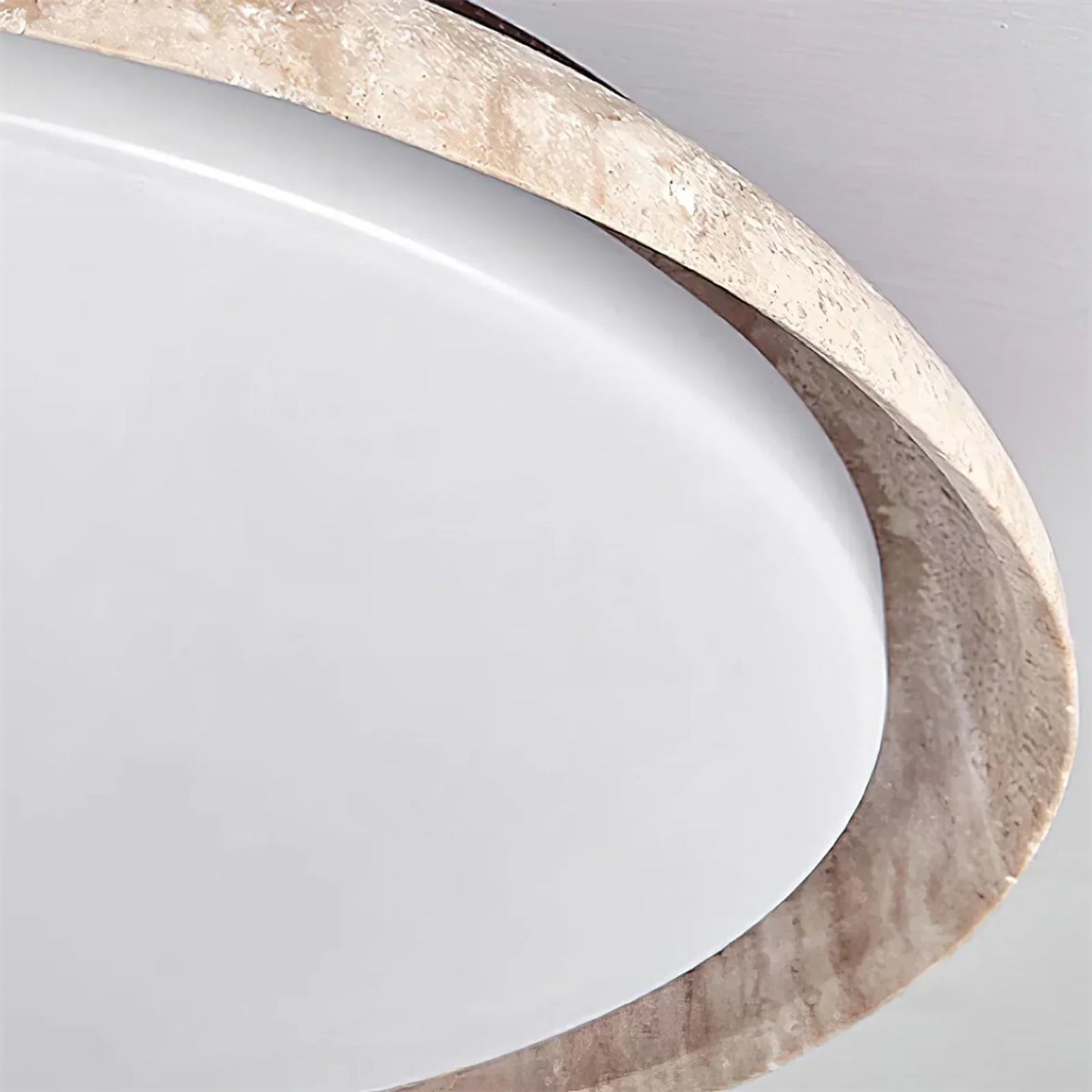 Round Kuzco Travertine Ceiling Light