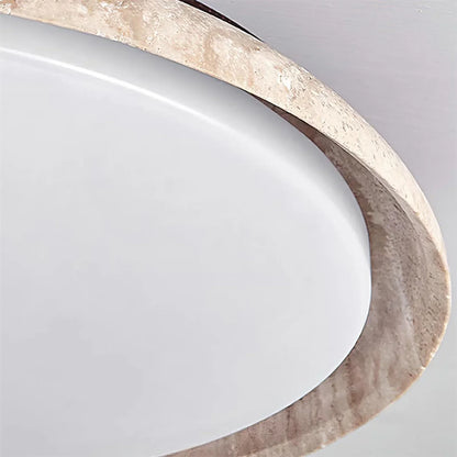 Round Kuzco Travertine Ceiling Light
