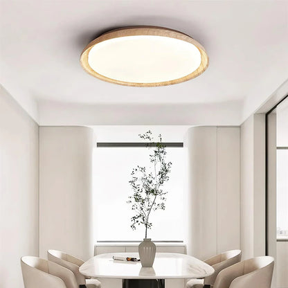 Round Kuzco Travertine Ceiling Light