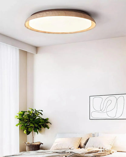 Round Kuzco Travertine Ceiling Light