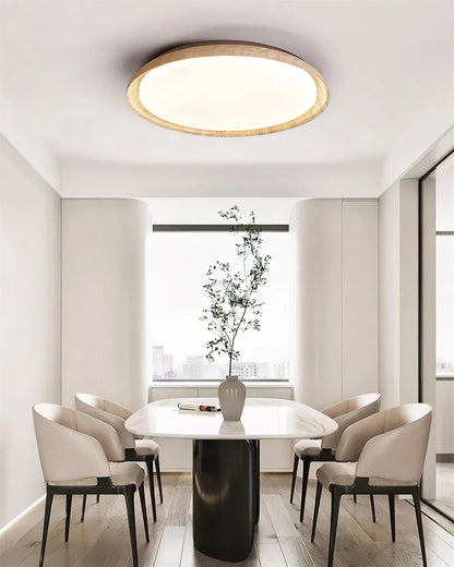 Round Kuzco Travertine Ceiling Light