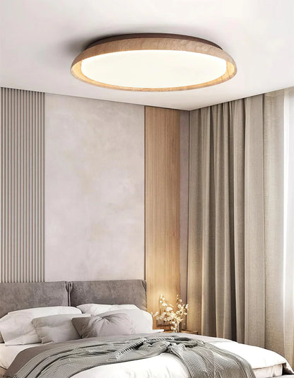 Round Kuzco Travertine Ceiling Light