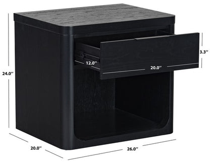 Raylie 1 Drawer Wood Nightstand